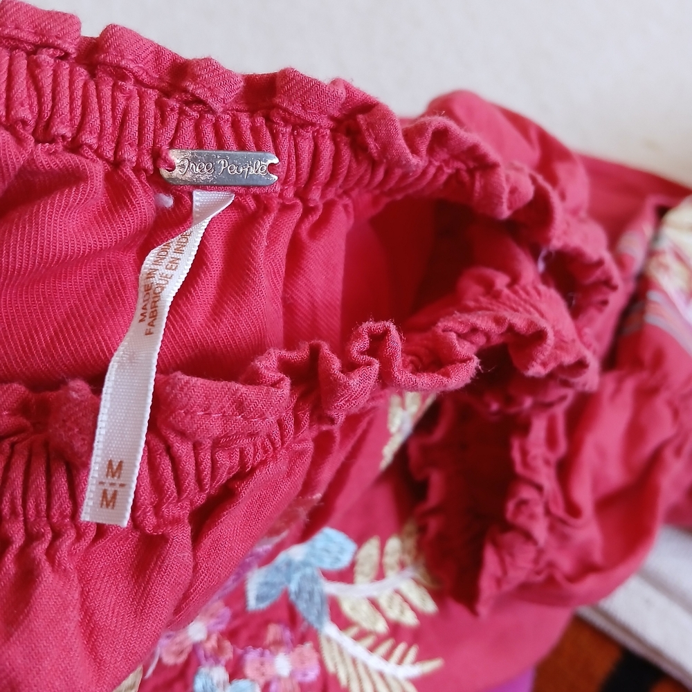 free people ♡ fleur du jour mini embroidered floral dress medium boho - Picture 9 of 13